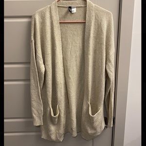 H&M: Beige Knit Cardigan